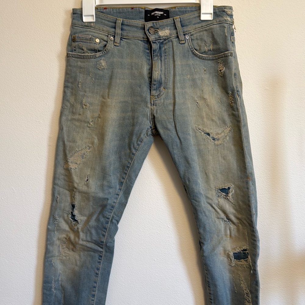 Represent Distressed Skinny Jeans Size 30
